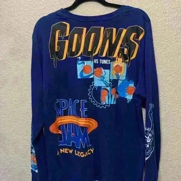 Space Jam graphic long sleeve sz 2XL 90s y2k oversized nostalgic street wear - Picture 5 of 8